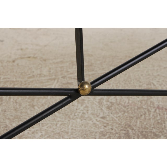 Wrought Iron Base Marble Top Console Sofa Table For Sale - Image 12 of 15