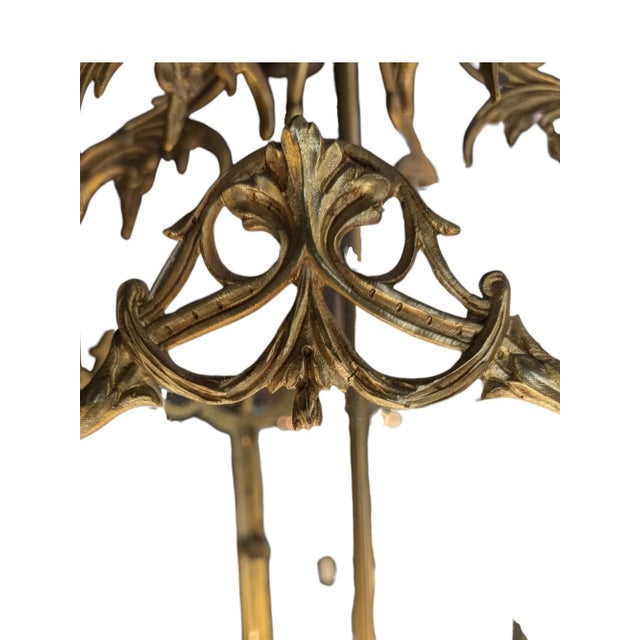 Metal Early 20th Century Petit Trianon Style Brass Hanging Lantern For Sale - Image 7 of 8