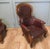 Animal Skin Victorian Leather Spoon-Back Easy Chairs, Set of 2 For Sale - Image 7 of 9