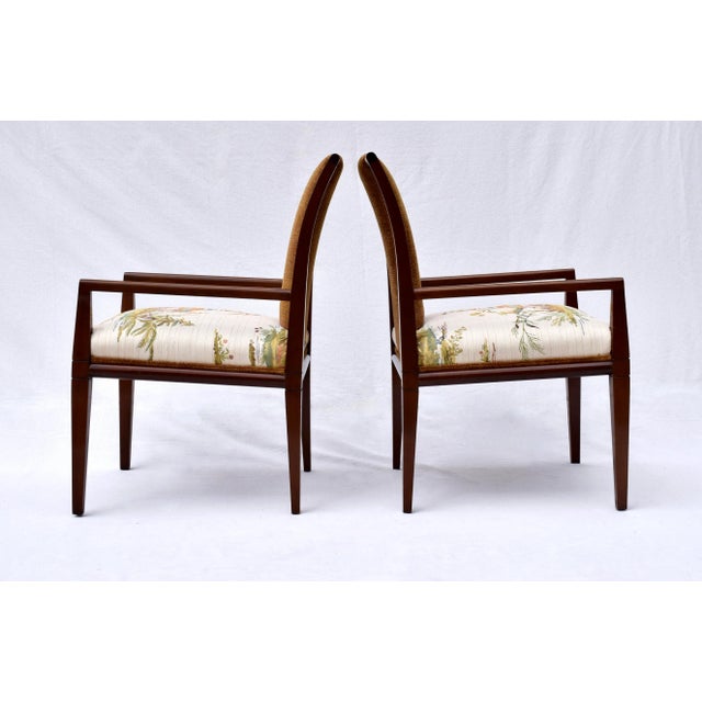 Set of 6 Mahogany Dining Chairs by Tommi Parzinger, 1950s For Sale In Philadelphia - Image 6 of 12