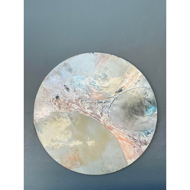 Vintage Monumental Mixed Media Disc Wall Sculpture For Sale - Image 11 of 11