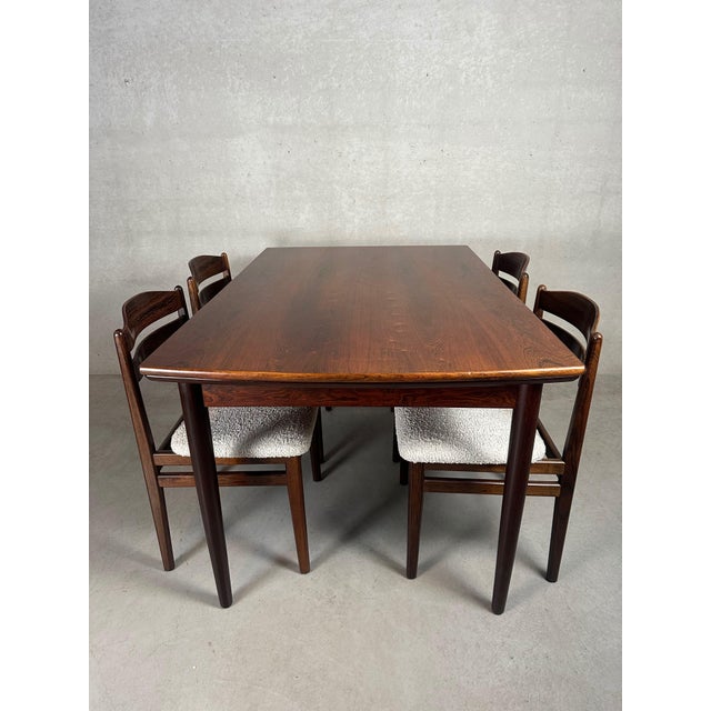 1950s Mid-Century Modern Rosewood Dining Set, 1950s, Set of 5 For Sale - Image 5 of 18