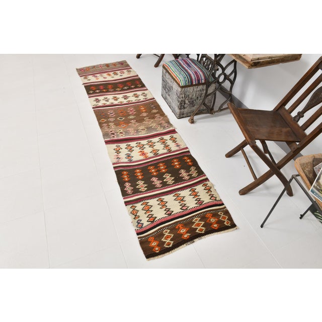 Vintage Kilim Runner Rug For Sale - Image 11 of 11