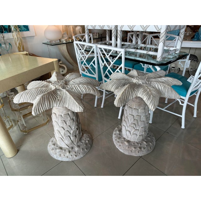 Vintage Plaster Palm Tree Leaf Table Dining Table or Center Entry Base Chairish