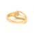 14k Solid Yellow Gold Natural Pave Diamond Ring, Size 7 For Sale - Image 4 of 8