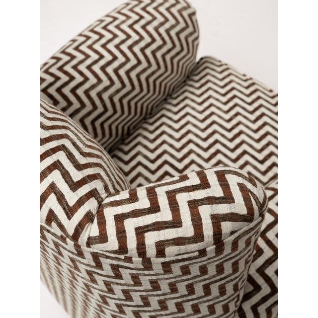 1960s Italian Chairs in Zigzag Upholstery, 1960s, Set of 2 For Sale - Image 5 of 11
