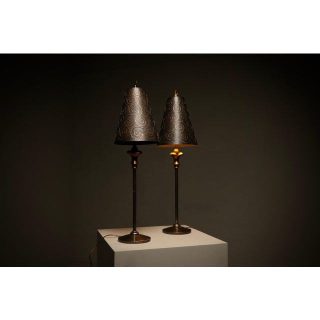 Vintage Table Lamps by Lam Lee for Leeazanne, 1990s, Set of 2 For Sale - Image 6 of 10
