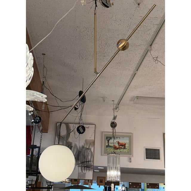 2000 - 2009 Luceplan for Calligaris Malamata Globe Pendant, Brass For Sale - Image 5 of 15