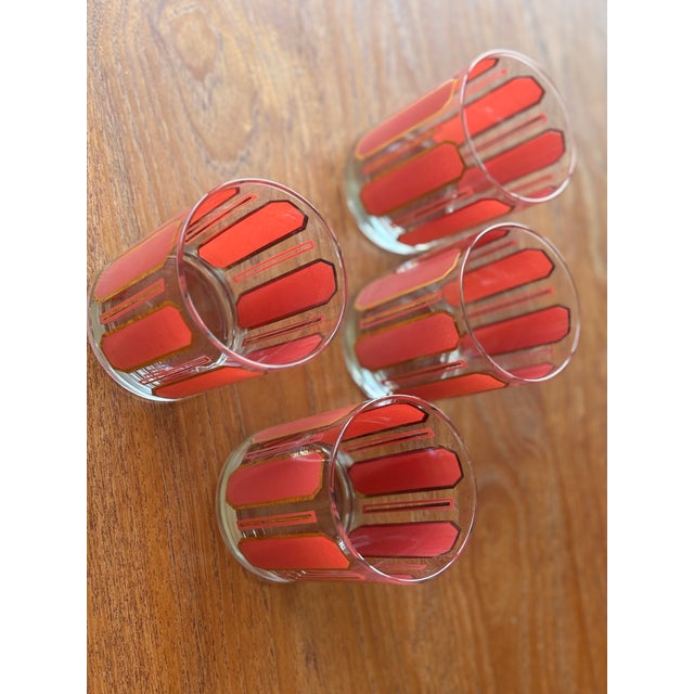 Vintage Georges Briard 22k Paneled Low Ball Glass Set of 4 For Sale - Image 9 of 10