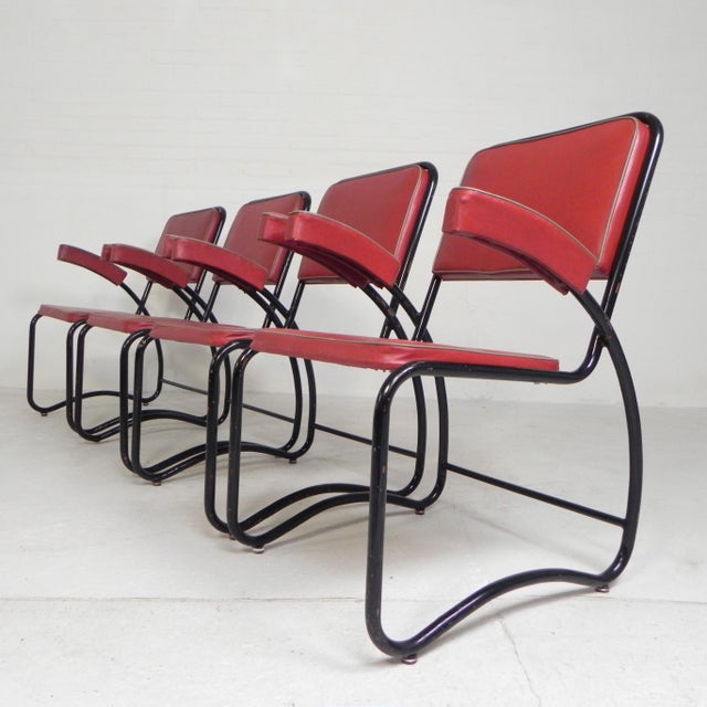 Bauhaus Armchairs and Coffee Table with Tubular Frame, 1950s, Set of 5 For Sale - Image 14 of 18