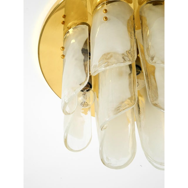 Heavy Brass and Murano Glass Ceiling Lamp by J.T. Kalmar Franken, 1960s For Sale - Image 18 of 18
