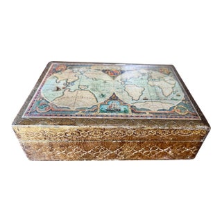 Florentine World Maps Trinket Box For Sale