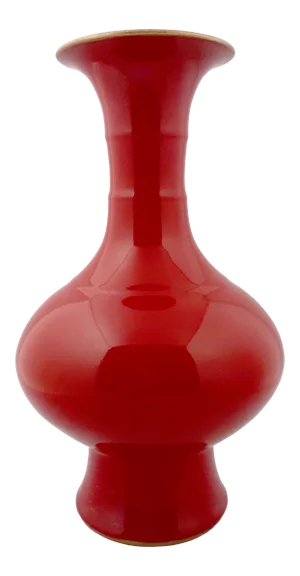 Early 20th Century Chinese Porcelain Oxblood Haitangzun Vase