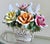 A striking vintage Nuova Capodimonte porcelain centerpiece, handcrafted in Italy during the 1970s. This large-scale...