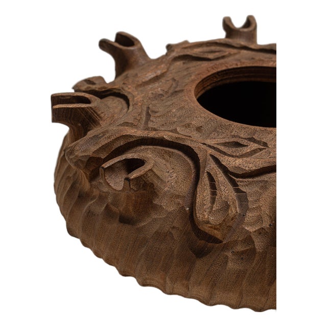 Mid 20th Century Italy Brown Terracotta Lidded Jar For Sale