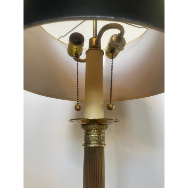 Vintage Art Deco Paul Hanson Brass Empire Style Table Lamp For Sale - Image 9 of 13