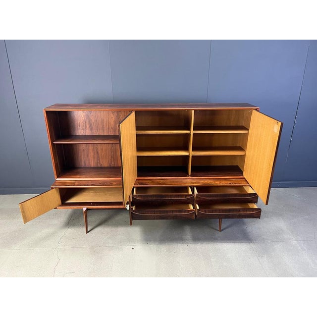 Paola Highboard in Rosewood by Oswald Vermaercke for V-Form, Belgium, 1959 For Sale - Image 9 of 15