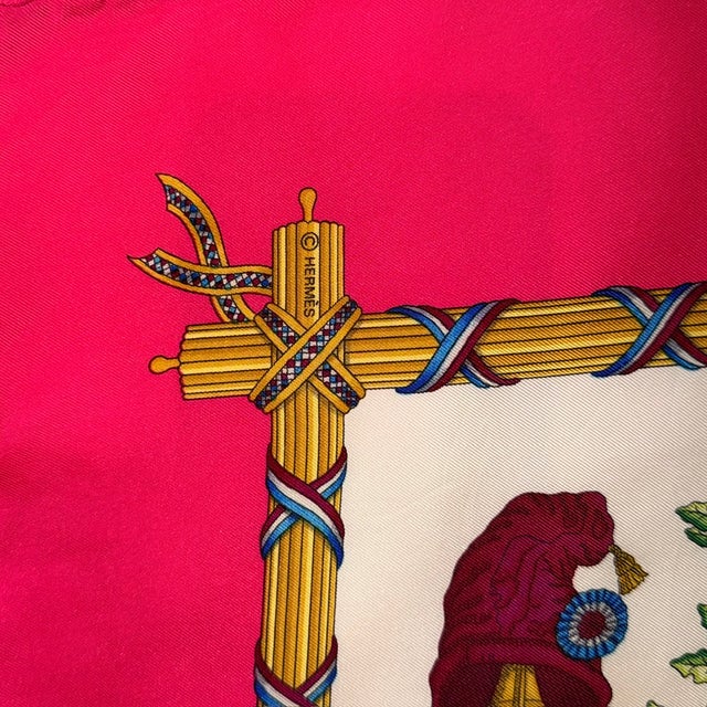 Hermes Silk Scarf "Republiqe Francaise - Liberte, Egalite, Fraternite - 1789" For Sale In San Francisco - Image 6 of 12