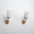 Metal Italian Wall Sconces in Brass, Green Metal and Opaline Glass, 1950s, Set of 2 For Sale - Image 7 of 10