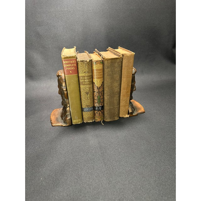 Antique Abraham Lincoln Cast Iron Bronze Coated Bookends a- a Pair For Sale - Image 9 of 11