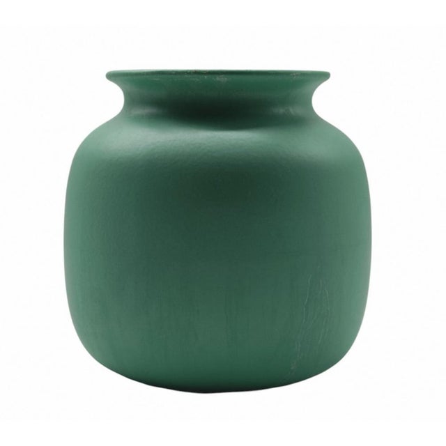 Green Ceramic Vase with Matte Finish by Giovanni Gariboldi, Italy, 1960s For Sale - Image 6 of 8