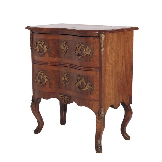 Antique Italian Kingwood, Satinwood & Burl Chest with Ormolu Mounts Late 18th Century For Sale - Image 4 of 12