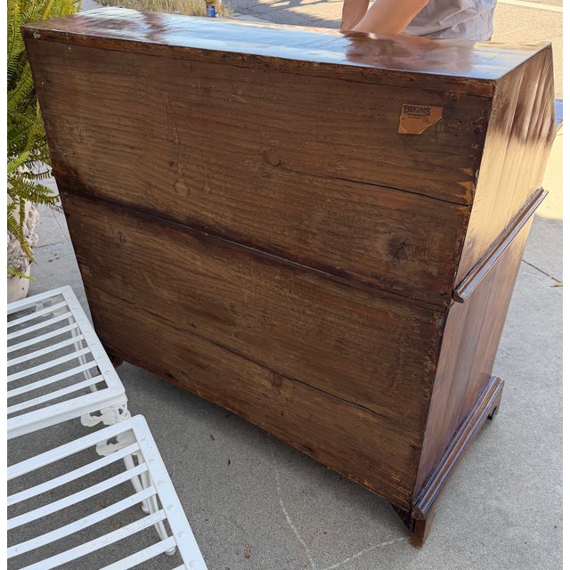 Brown Antique 18th C Burl Walnut Dutch Secretary Desk For Sale - Image 8 of 8