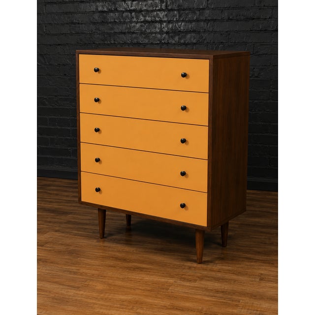 Mid century modern highboy dresser. The dresser has a unique look and feel. Dresser was finished by our shop. We made and...
