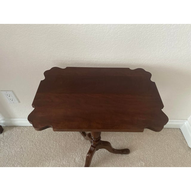 Auburn Late 20th Century Pennsylvania House Tilt-Top Candlestand Cherry Wood Table Excellent "Mint" Condition For Sale - Image 8 of 11