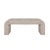 2020s Matthew Izzo Home Mercer Waterfall Edge Textured Taupe Chenille Channeled Bench For Sale - Image 5 of 5