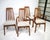 Teak Upholstered Dining Chairs 2 Arm 2 Sides in the Style of Danish Modern For Sale - Image 17 of 17