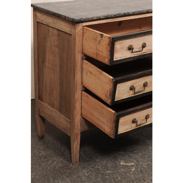 Tan French 19th C. Commode w/Faux Marble Top For Sale - Image 8 of 10