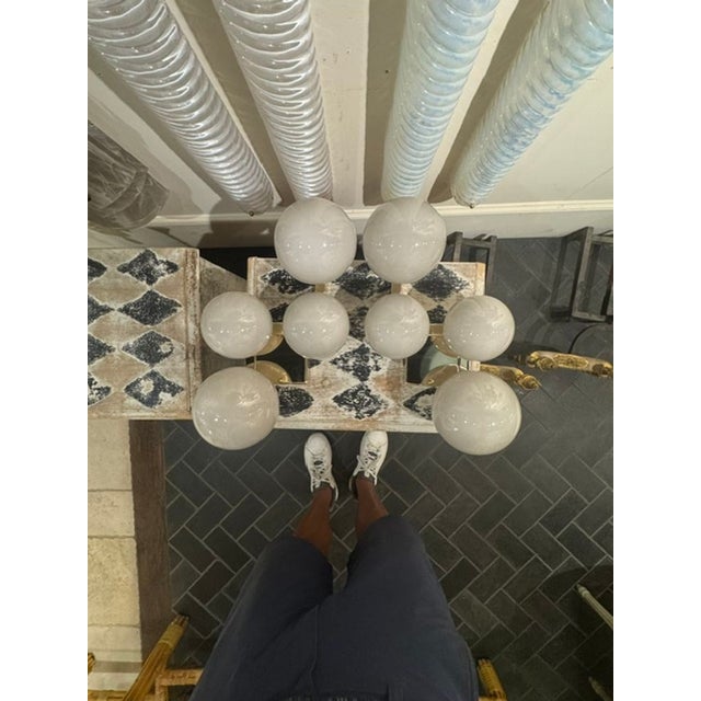 Early 21st Century Pair of Murano Grey Ball Cloud Sconces For Sale - Image 5 of 8