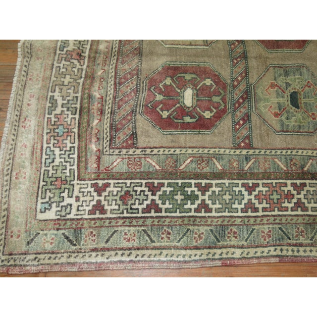 Mid 20th Century Muddy Turkish Anatolian Accent Foyer Rug - 4'1" x 6'2" For Sale - Image 4 of 6