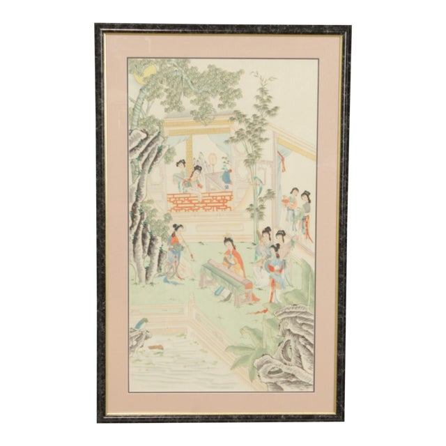 Chinese School Framed Print, Musicians For Sale