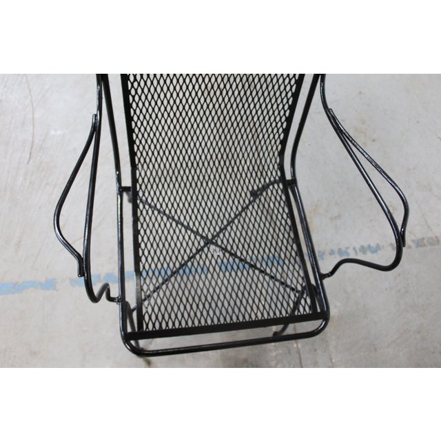 Vintage Woodard Outdoor Iron Table and 4 Chairs For Sale - Image 10 of 13
