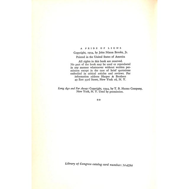 "A Pride of Lions" 1954 Brooks, John For Sale - Image 4 of 7