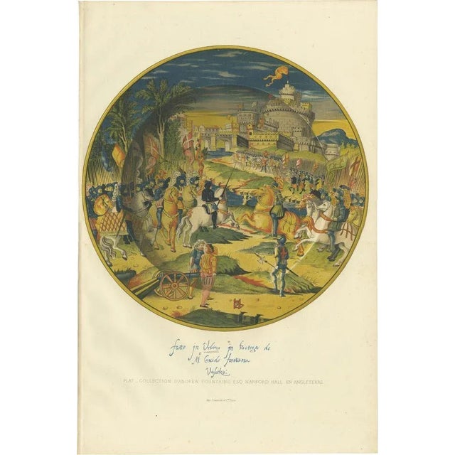 Mid 19th Century Delange, Illustration of a Plate of Andrew Fountaine, 1869, Print For Sale - Image 5 of 5
