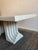 Beige Vintage 1970s Travertine Table in the Manner of Carlo Scarpa For Sale - Image 8 of 12