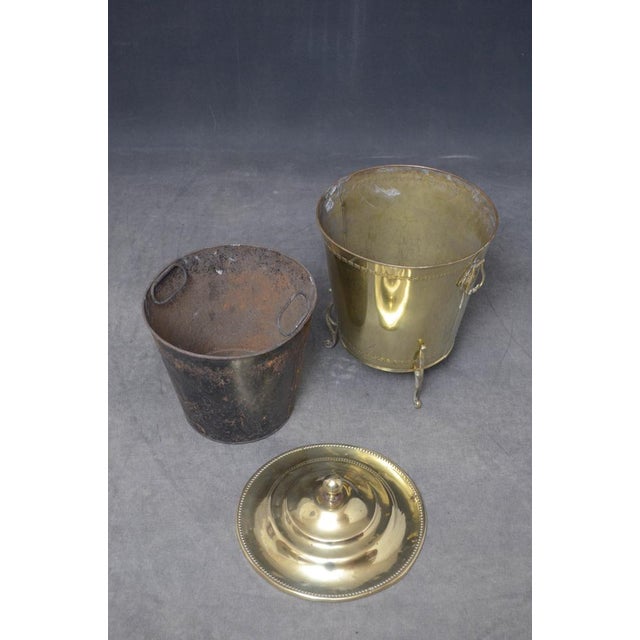 Antique Edwardian Brass Planter Coal Bucket For Sale - Image 3 of 15