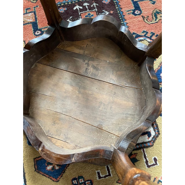 Early 20th Century Floral Inlaid Table With Carved Legs For Sale In Washington DC - Image 6 of 11