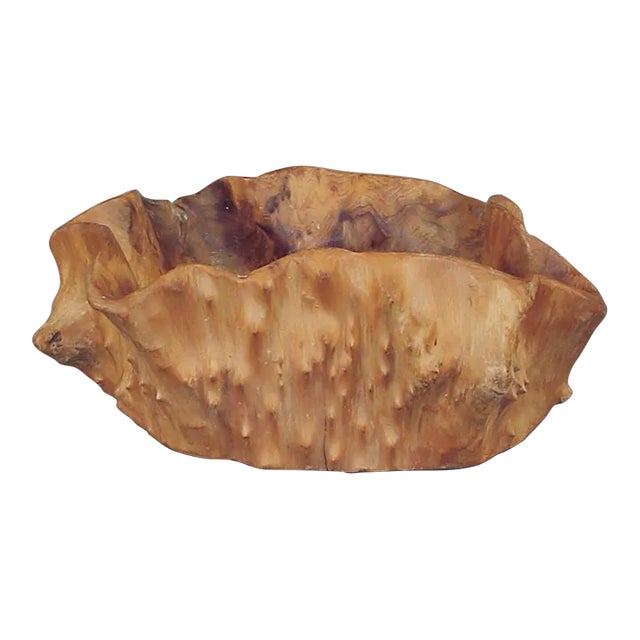 Vintage Burl Wood Bowl For Sale