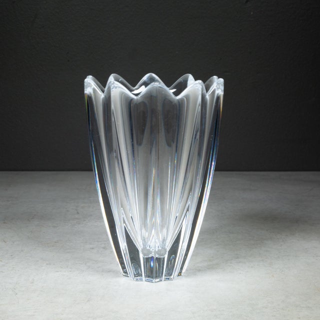 Late 20th Century Vintage Orrefors Crystal Fleur Vase, Signed, Sweden For Sale - Image 5 of 6