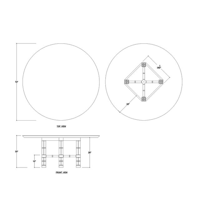 Not Yet Made - Made To Order Large Palm Beach Regency Round Dining Table For Sale - Image 5 of 5
