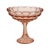 Art Deco pedestal fruit bowl in pink (or 'rosaline') pressed glass; the design is attributed to the Belgian glassworks at...
