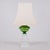 Table lamp made in green and white opaline glass from the 1880s. The lamp features a brass shade support and is fitted...