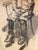 1990s Heinrich Pforr, Midday Nap Sleeping Boy on Chair, 1905, Charcoal on Paper For Sale - Image 5 of 12
