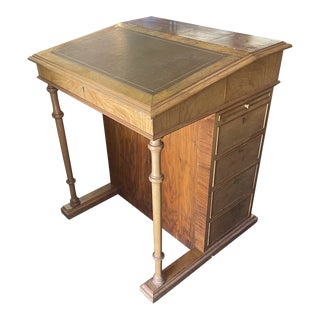 Captain's Desk Davenport Circa 1878 Walnut For Sale