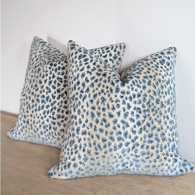 Not Yet Made - Made To Order Cowtan & Tout Ocelot 20" Pillows in Azure For Sale - Image 5 of 8