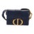 Navy Calfskin 30 Montaigne Box Bag For Sale